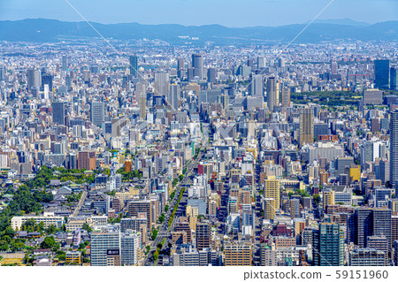 Osaka cityscape north from Abeno Harukas 59151960