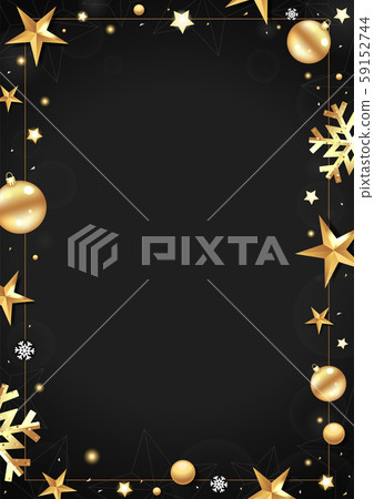 Black christmas frame with place for your text. Vector. Black christmas frame with place for your text. Vector. 59152744