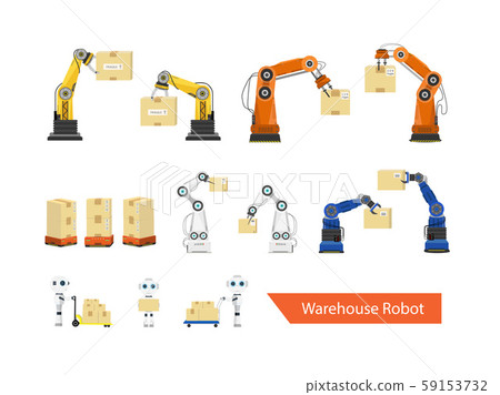 Set of warehouse robots 59153732