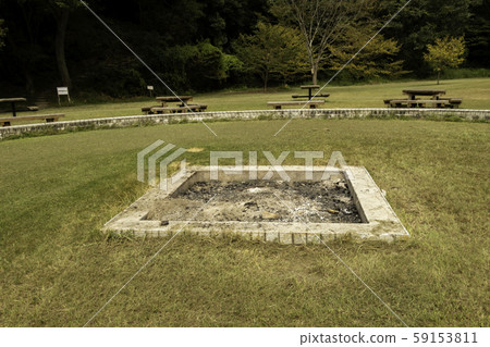 Hayashima Fureai no Mori Park Campsite Campfire Hayashima-cho, Kubo-gun, Okayama Hayashima Fureai no Mori Park Campsite Campfire Hayashima-cho, Kubo-gun, Okayama 59153811