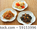 Three dishes of Japanese food 59153996