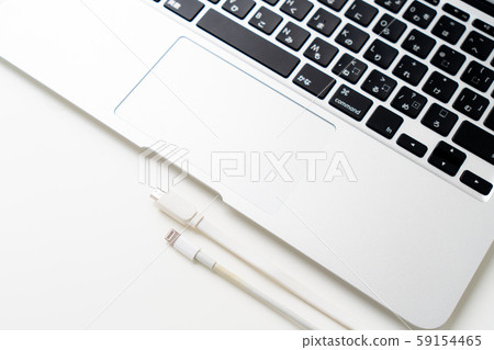 Laptop and cable Laptop and cable 59154465