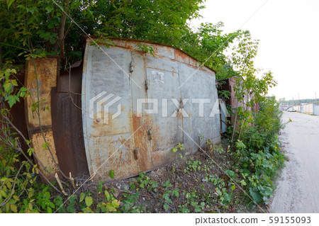Old abandoned metal building Old abandoned metal building 59155093