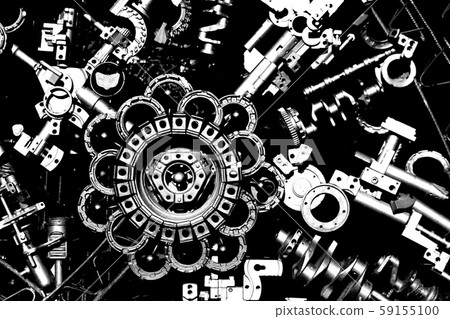 Different cogwheels background 59155100
