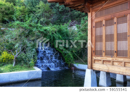 cheongun literature library waterfall 59155541
