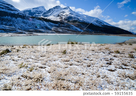 Canadian Rockies in Autumn, Lake Sunwapta, Lake Athabasca Glacier (Alberta, Canada) Canadian Rockies in Autumn, Lake Sunwapta, Lake Athabasca Glacier (Alberta, Canada) 59155635