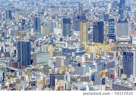 Osaka Cityscape Naniwa Ward Chuo Ward Stock Photo