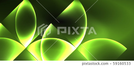 Neon glowing techno lines, hi-tech futuristic abstract background. Template with abstract shapes in 59160533