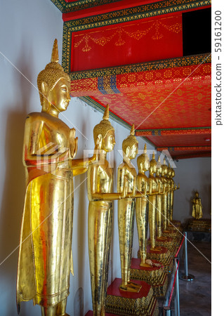 Buddha statues in Wat Pho, Bangkok, Thailand 59161200