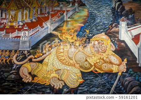 Painting, Grand Palace, Bangkok, Thailand 59161201