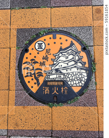 尼崎市尼崎市的尼崎城堡消防栓井 尼崎市尼崎市的尼崎城堡消防栓井 59161854