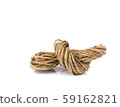 Hemp Rope and bow isolated on white background. 59162821