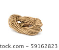 Hemp Rope and bow isolated on white background. 59162823