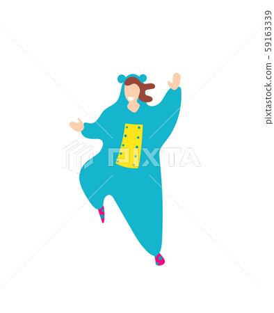 Pop art kigurumi style cartoon trendy flat people 59163339