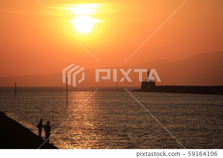 Omuta City Miike Port Sunset Omuta City Miike Port Sunset 59164106