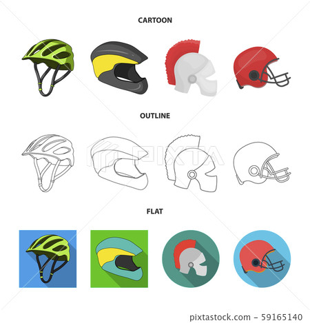 Vector illustration of helmet and sport logo. Collection of helmet and moto stock vector Vector illustration of helmet and sport logo. Collection of helmet and moto stock vector 59165140