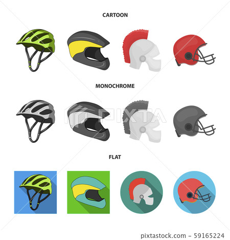 Vector illustration of helmet and sport symbol. Collection of helmet and moto stock vector Vector illustration of helmet and sport symbol. Collection of helmet and moto stock vector 59165224