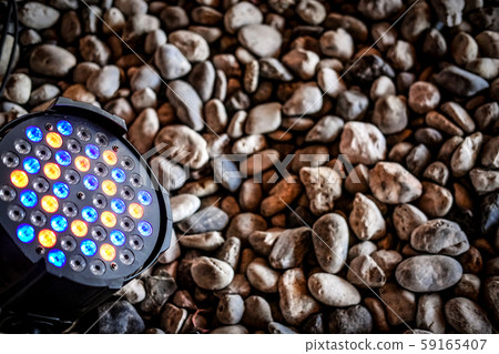 ground spotlight on stone rock floor ground spotlight on stone rock floor 59165407