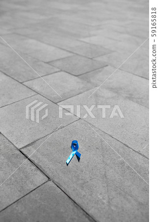 blue ribbon on gray stone, prostate cancer blue ribbon on gray stone, prostate cancer 59165818