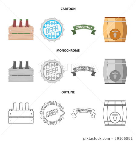 Isolated object of minimal and pint icon. Collection of minimal and craft stock vector illustration. Isolated object of minimal and pint icon. Collection of minimal and craft stock vector illustration. 59166891