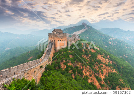 Great Wall of China at the Jinshanling section. Great Wall of China at the Jinshanling section. 59167302
