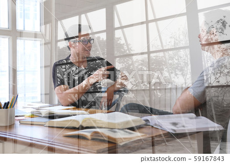 designer talking discussing creative idea of startup project 59167843