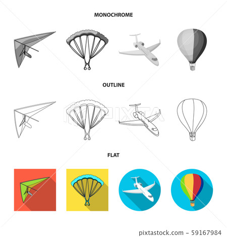 Isolated object of transport and object icon. Collection of transport and gliding stock symbol for Isolated object of transport and object icon. Collection of transport and gliding stock symbol for 59167984