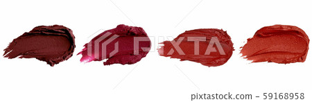luxury red paint cosmetic lip texture brush copy space with gold frame 59168958