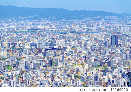Osaka cityscape Osaka Dome and buildings Osaka cityscape Osaka Dome and buildings 59169630