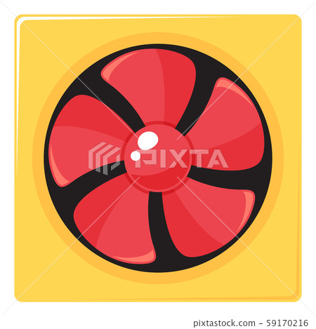 通風風扇illustration_red_yellow 通風風扇illustration_red_yellow 59170216