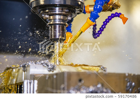 The CNC milling machine cutting the mould and die The CNC milling machine cutting the mould and die 59170486