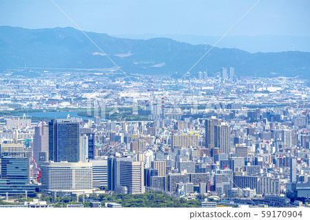 大阪市市容東北方向從阿倍野遙 大阪市市容東北方向從阿倍野遙 59170904