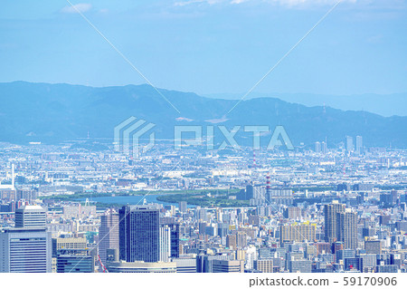 大阪市市容東北方向從阿倍野遙 大阪市市容東北方向從阿倍野遙 59170906