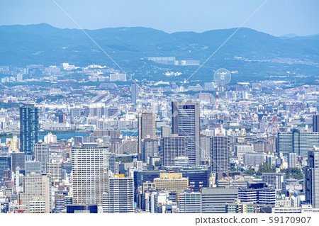 Osaka cityscape Northeast direction from Abeno Harukas 59170907
