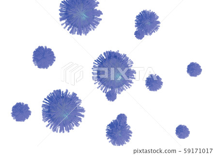 Illustration of influenza (penetrable material) Illustration of influenza (penetrable material) 59171017