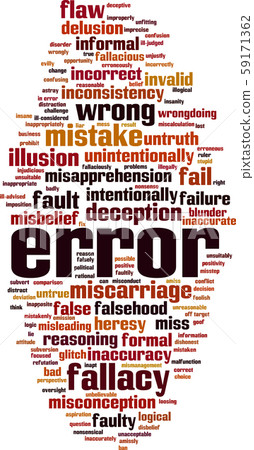 Error word cloud - Stock Illustration [59171362] - PIXTA