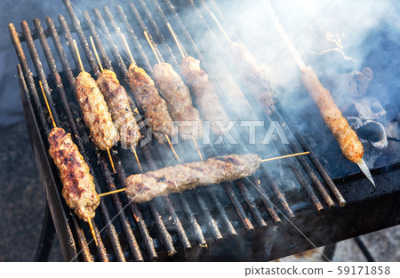 Oriental turkish kebap and shashlik skewer Oriental turkish kebap and shashlik skewer 59171858