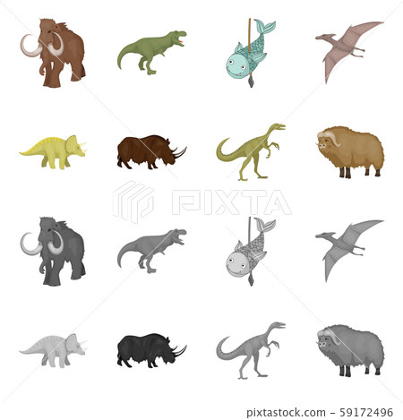 Vector illustration of animal and character sign. Collection of animal and ancient vector icon for Vector illustration of animal and character sign. Collection of animal and ancient vector icon for 59172496