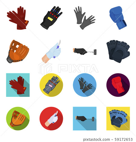 Vector design of knitted and keeper logo. Set of knitted and hand stock vector illustration. 59172653