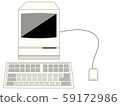 classic retro computer in the past screen CPU keyboard 59172986
