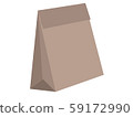 vector isolate brown paper bag flat design with side perspective. 59172990