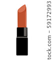isolated lipstick with orange color and black package flat design 59172993