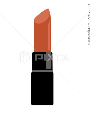 isolated lipstick with orange color and black package flat design isolated lipstick with orange color and black package flat design 59172993