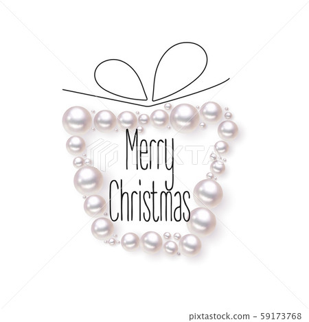 Banner with frame from pearls Banner with frame from pearls 59173768