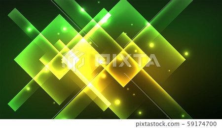 Neon geometric abstract background in hipster style on light background. Space retro design. Color 59174700