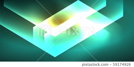 Vintage holographic shiny neon color light, great design for any purposes. Abstract magic motion 59174926