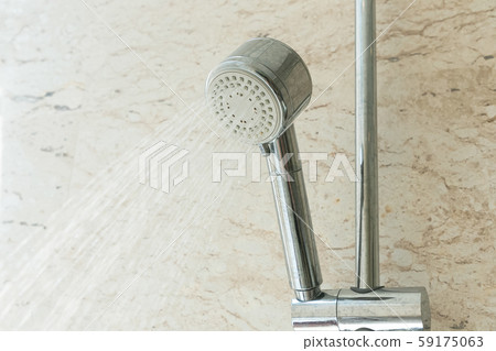 Close up of water shower faucet in the bathroom. 59175063