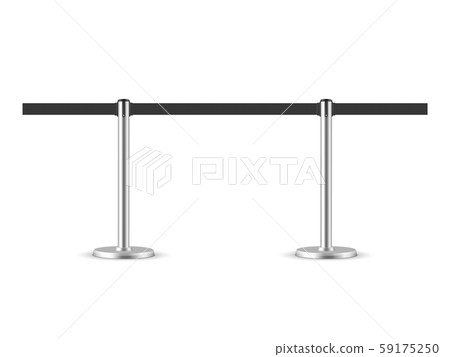 Retractable belt stanchion seamless illustration. Portable ribbon barrier. Retractable belt stanchion seamless illustration. Portable ribbon barrier. 59175250