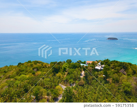 Aerial view of Patong beach with blue turquoise 59175358