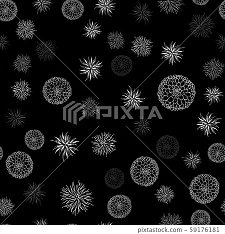 Seamless pattern of outline microbes. Isolated - Stock Illustration ...